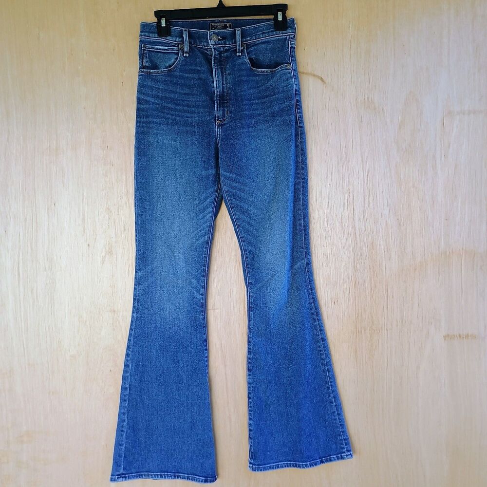 Abercrombie & Fitch Women's Vintage Flare Jeans Size 4, 27 Light Wash, High Rise